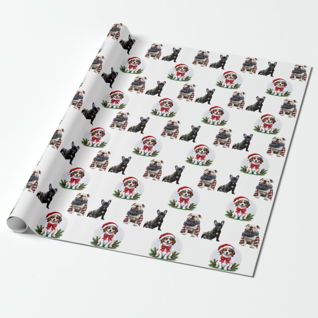 Create Your Own 3 Photo Collage Custom Wrapping Paper (Unrolled)