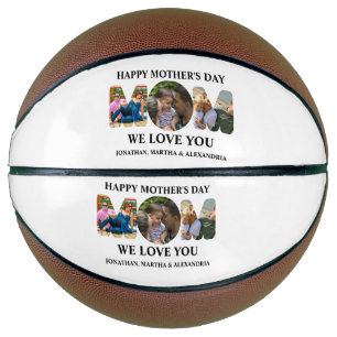 Create your own 3 photo collage Happy Mothers day Basketball
