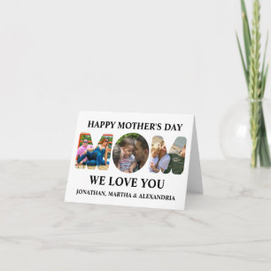 Create your own 3 photo collage Happy Mothers day Card