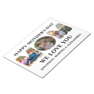Create your own 3 photo collage Happy Mothers day Notepad