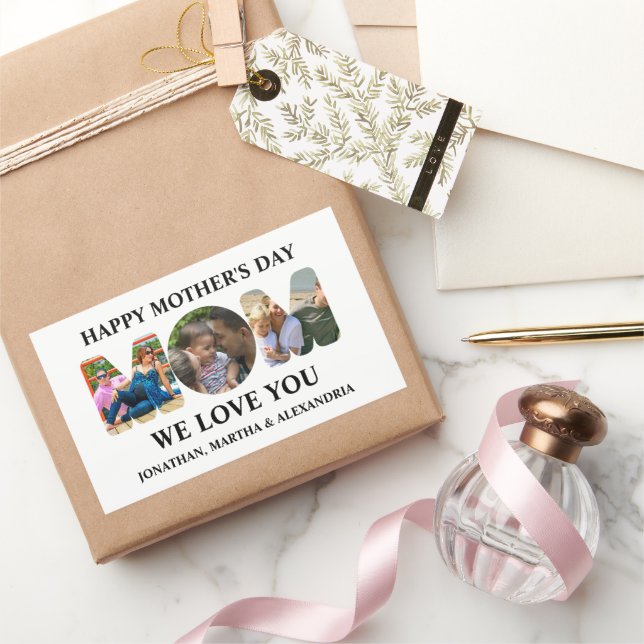 Create your own 3 photo collage Happy Mothers day Sticker (Gifting)