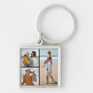 Create Your Own 3 Photo Collage Keychain