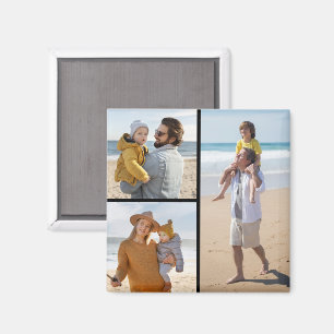 Create Your Own 3 Photo Collage Magnet