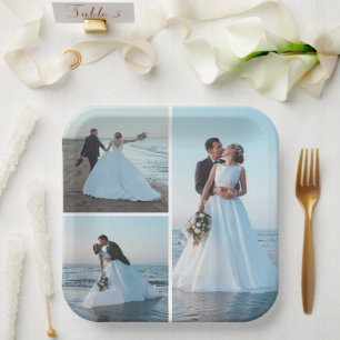 Create Your Own 3 Photo Collage Paper Plate