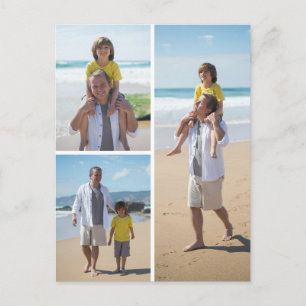 Create Your Own 3 Photo Collage Postcard
