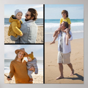 Create Your Own 3 Photo Collage Poster