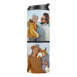 Create Your Own 3 Photo Collage Thermal Tumbler