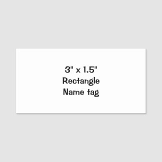 Create Your Own 3" x 1.5" Rectangle Name Tag