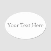 Create Your Own 3" x 2" Oval Classic Name Tag