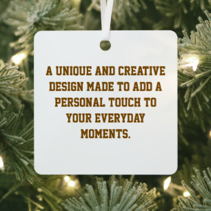 Create Your Own 3” x 3” Aluminum Square Ornament