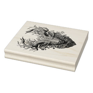 Create Your Own 3D Faux Bois Golden Carved Satyr Rubber Stamp