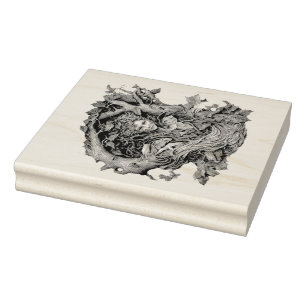 Create Your Own 3D Faux Bois Tree Lady Dryad Rubber Stamp