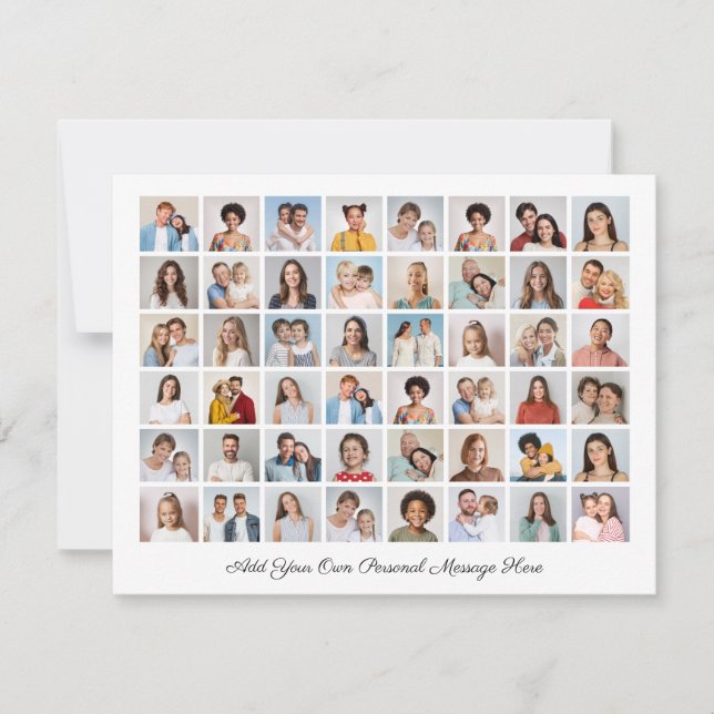 Create Your Own 48 Photo Collage Add Greeting Card (Front)