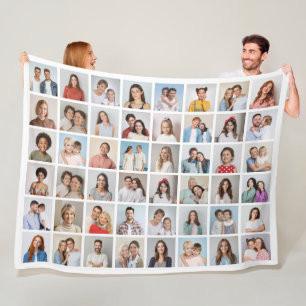 Create Your Own 48 Photo Collage  Fleece Blanket