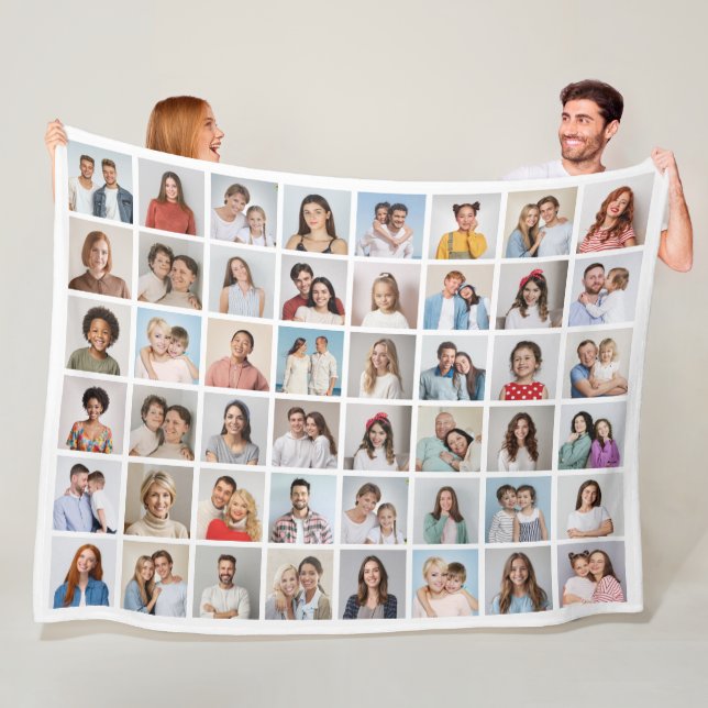 Create Your Own 48 Photo Collage  Fleece Blanket (In Situ)