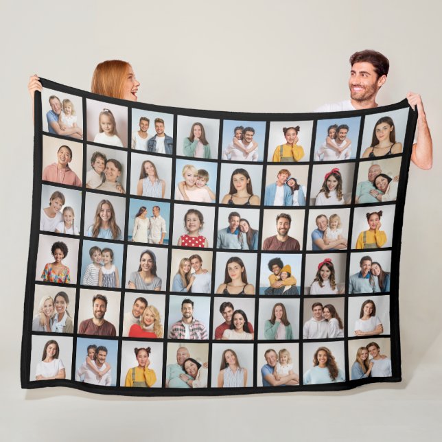 Create Your Own 48 Photo Collage  Fleece Blanket (In Situ)