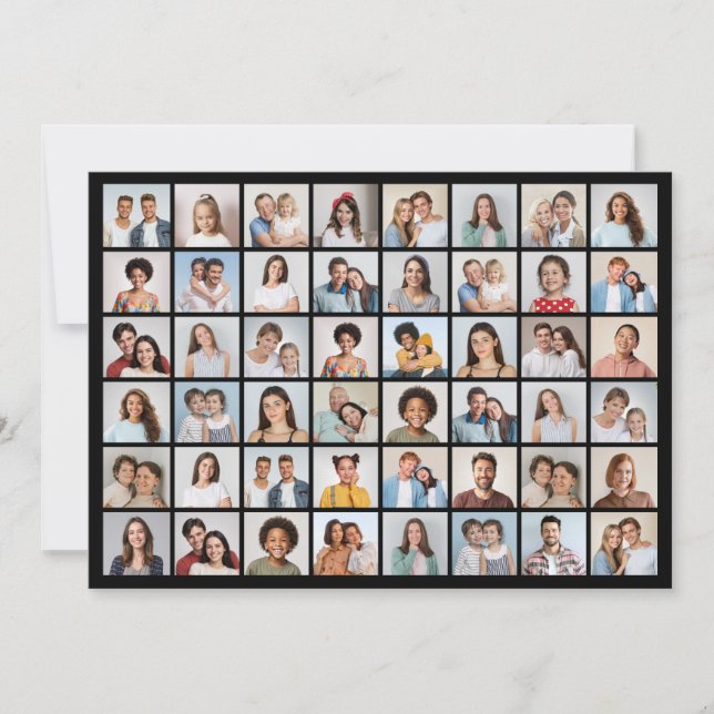 Create Your Own 48 Photo Collage Greeting Card (Front)