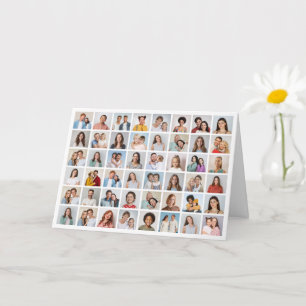 Create Your Own 48 Photo Collage Greeting Card