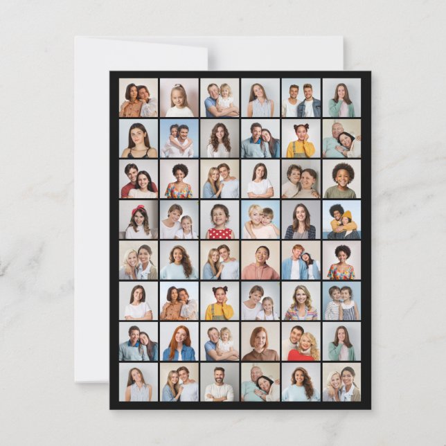 Create Your Own 48 Photo Collage Greeting Card (Front)