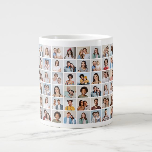 Create Your Own 48 Photo Collage Large Coffee Mug (Front)