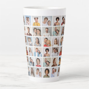 Create Your Own 48 Photo Collage Latte Mug