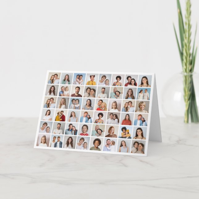 Create Your Own 48 Photo Collage  Note Card (Front)