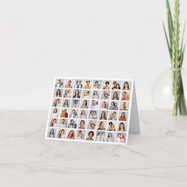 Create Your Own 48 Photo Collage Note Card (Front)