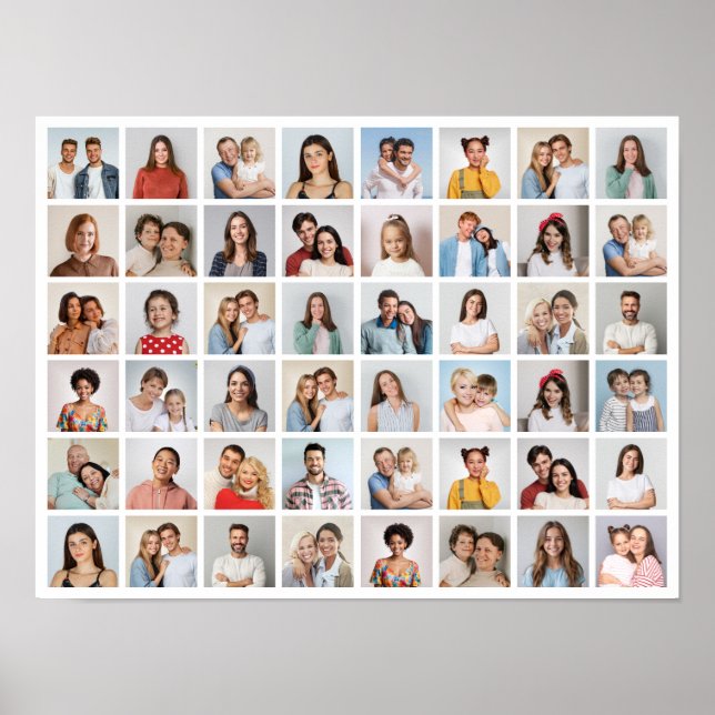 Create Your Own 48 Photo Collage Poster (Front)