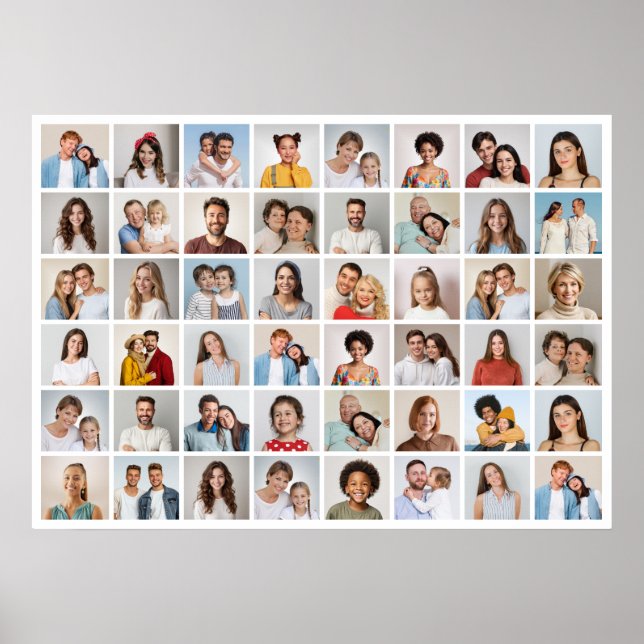 Create Your Own 48 Photo Collage Poster (Front)