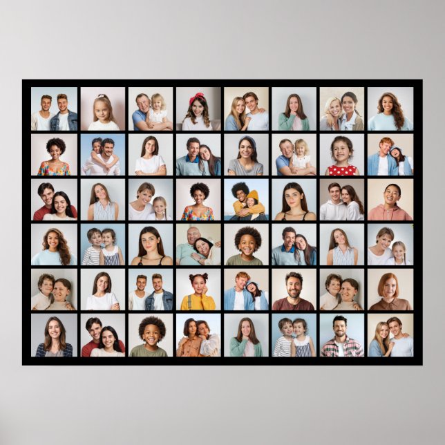 Create Your Own 48 Photo Collage Poster (Front)