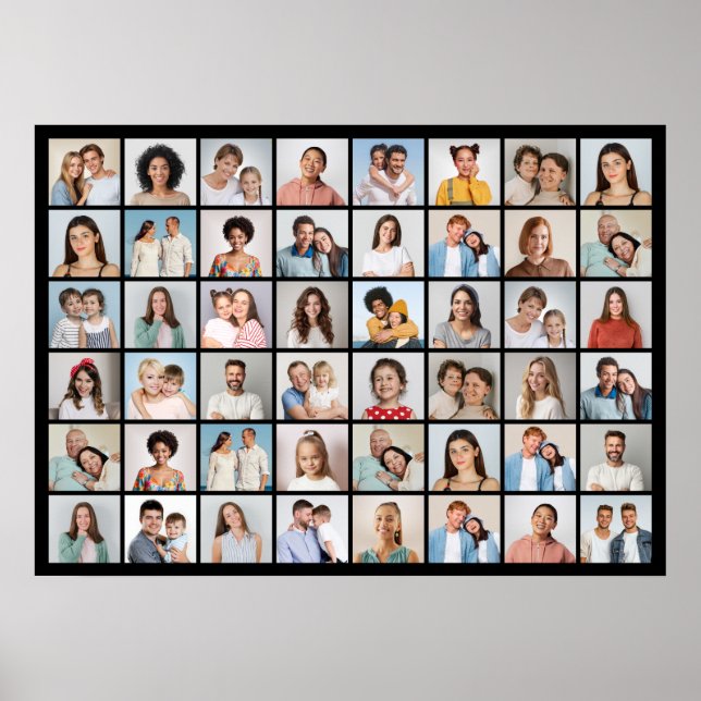 Create Your Own 48 Photo Collage Poster (Front)