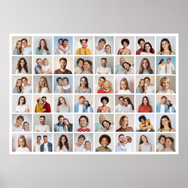 Create Your Own 48 Photo Collage Poster (Front)