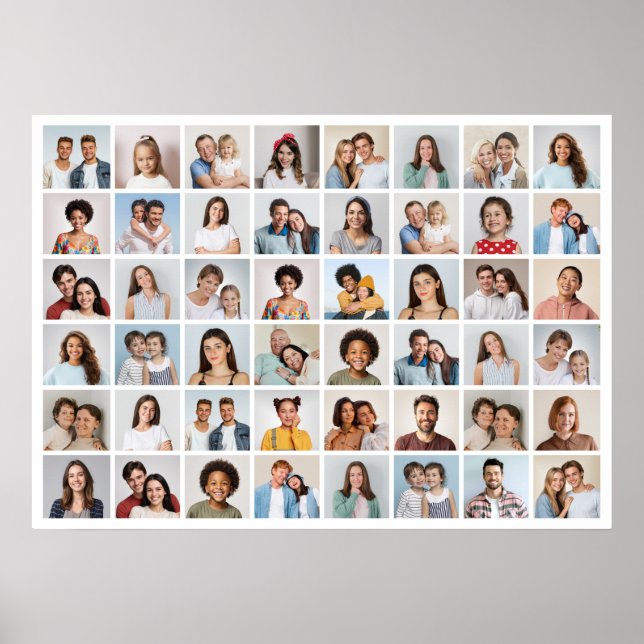 Create Your Own 48 Photo Collage Poster (Front)