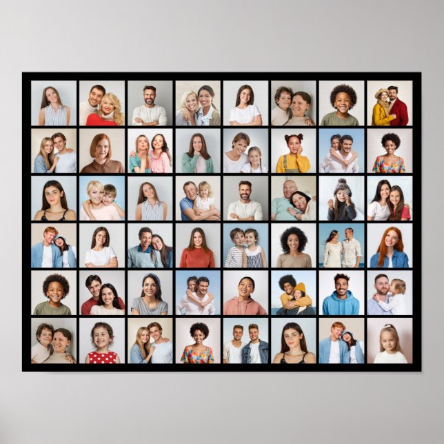 Create Your Own 48 Photo Collage Poster (Front)
