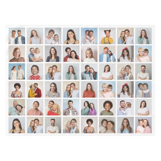 Create Your Own 48 Photo Collage Tablecloth (Front (Horizontal))
