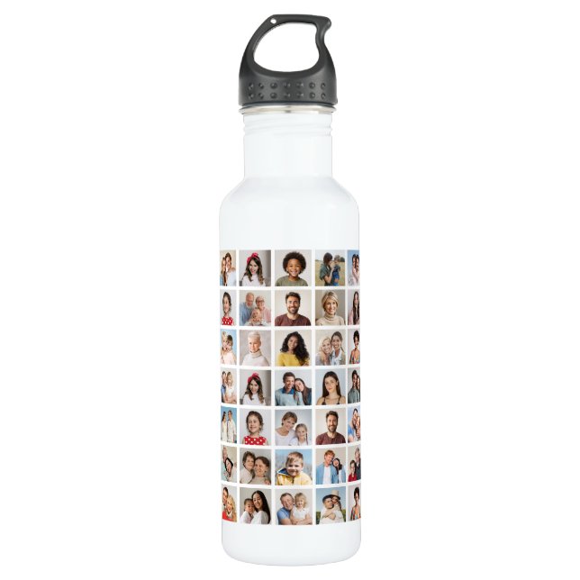 Create Your Own 49 Photo Collage 710 Ml Water Bottle (Front)