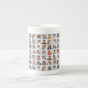 Create Your Own 49 Photo Collage Bone China Mug
