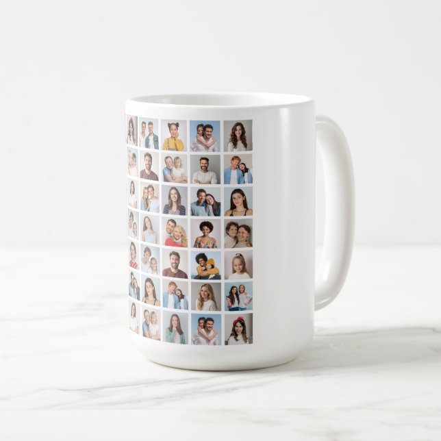 Create Your Own 49 Photo Collage  Coffee Mug (Front Right)