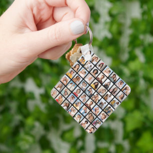 Create Your Own 49 Photo Collage Keychain