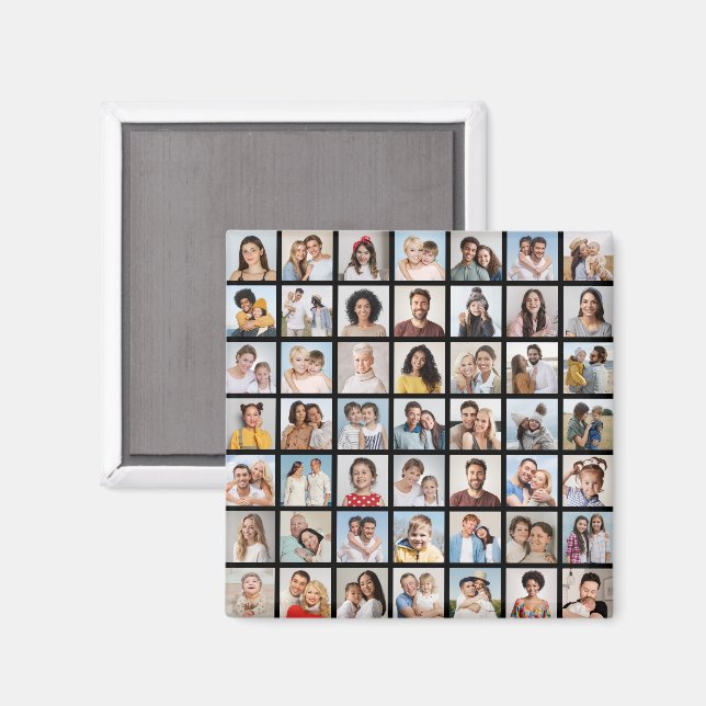 Create Your Own 49 Photo Collage Magnet (Front/Back)