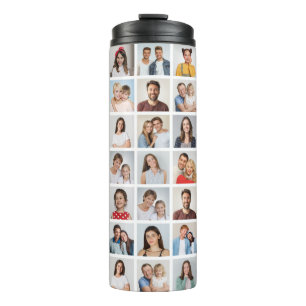 Create Your Own 49 Photo Collage Thermal Tumbler