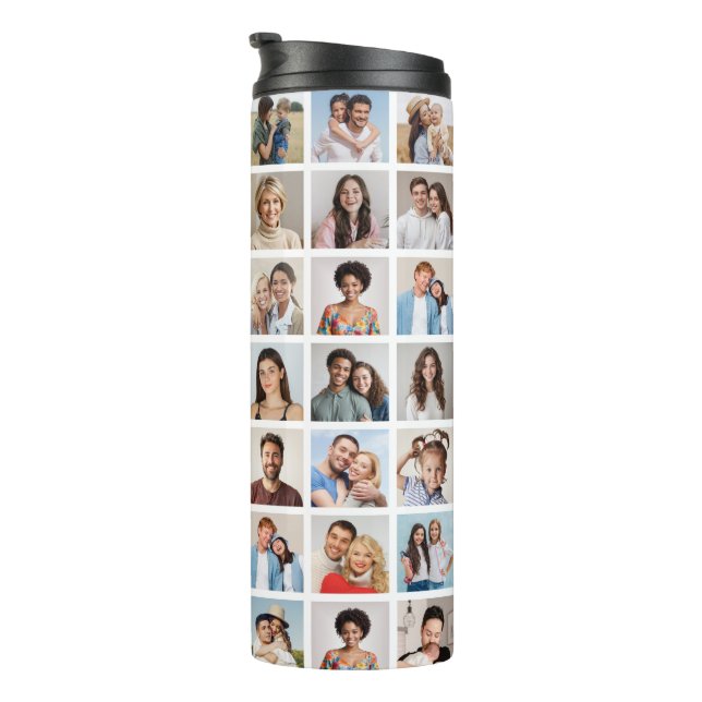 Create Your Own 49 Photo Collage Thermal Tumbler (Rotated Right)