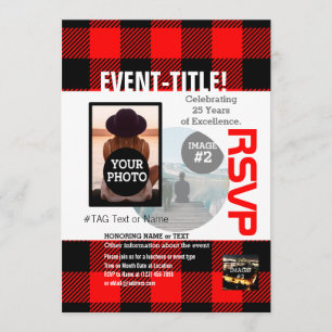 Create Your Own 4 Images 12 Lines of Custom Text Invitation