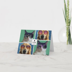 Create Your Own 4 Pet Photo Collage Card