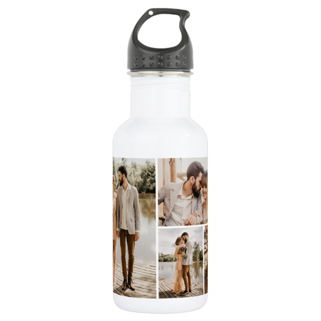 Create Your Own 4 Photo Collage 532 Ml Water Bottle (Front)
