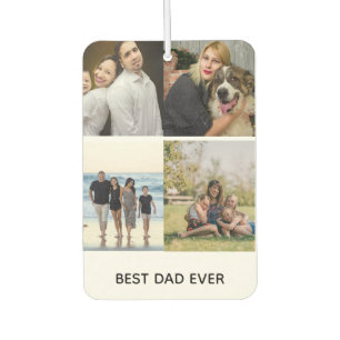 Create Your Own 4 Photo Collage Best Dad Ever Air Freshener