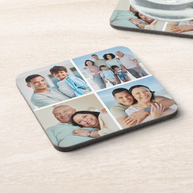 Create Your Own 4 Photo Collage Coaster (Left Side)