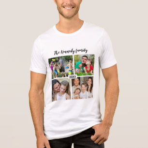 Create Your Own 4 Photo Collage Family Vacation Tri-Blend Shirt