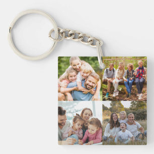 Create your Own 4 Photo Collage  Keychain