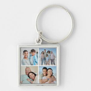 Create Your Own 4 Photo Collage Keychain